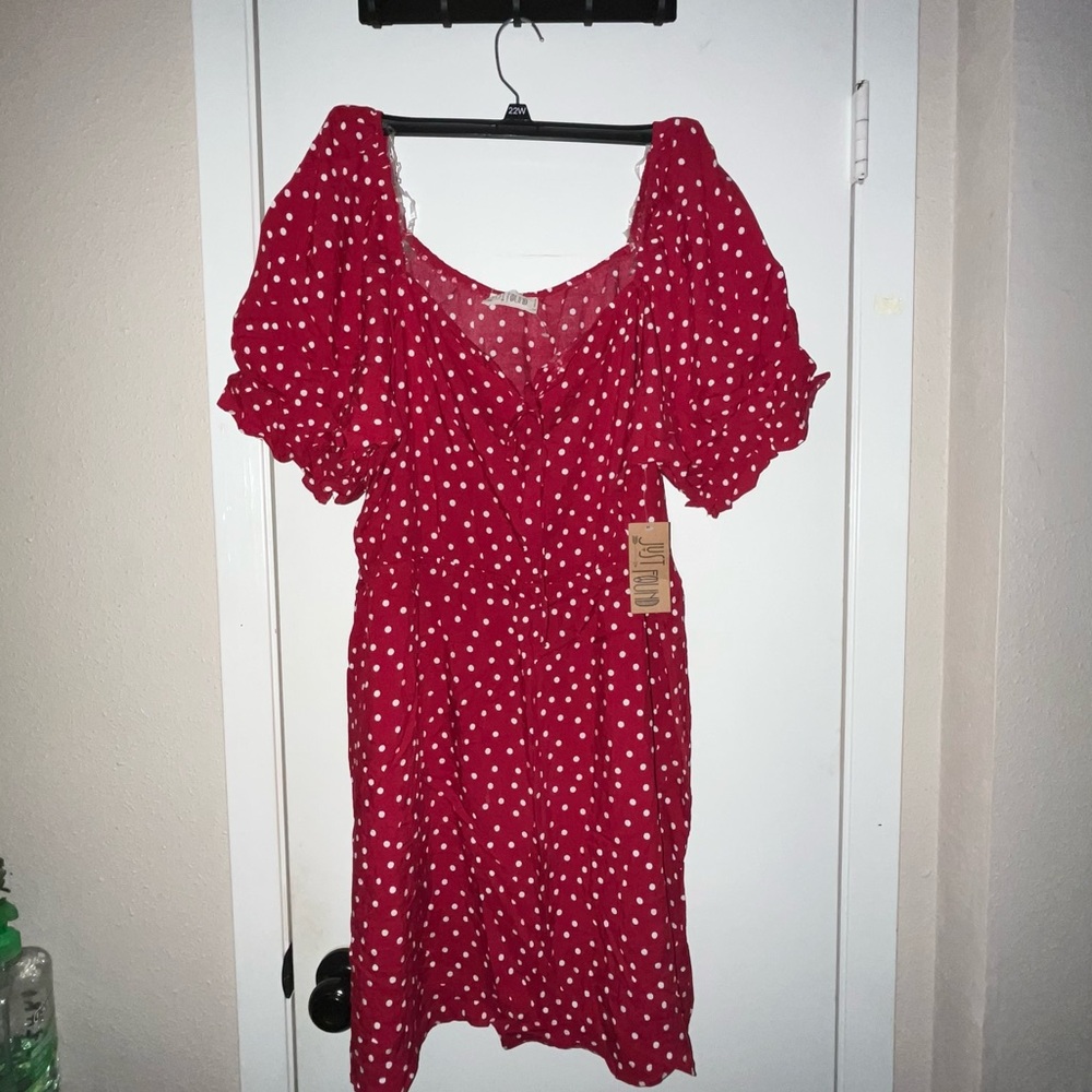 Just Found Red Polka Dot Mini Dress